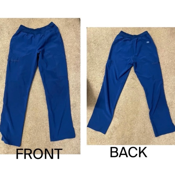 Women's EDS Essentials Tapered Leg Cargo Scrub Pants Sz Small Galaxy Blue - Picture 3 of 4
